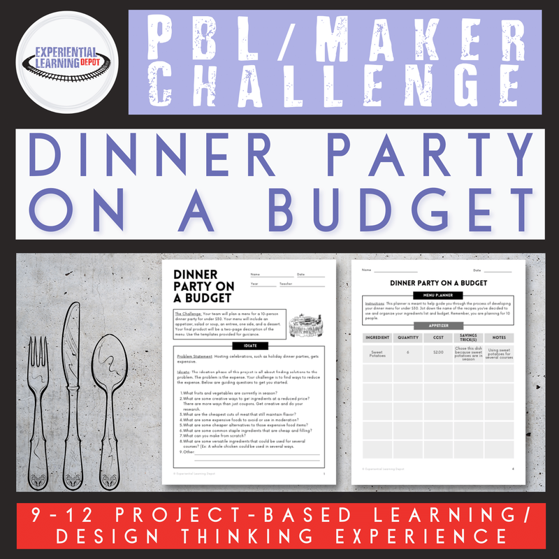 Experiential learning resource: Plan a dinner party on a budget.