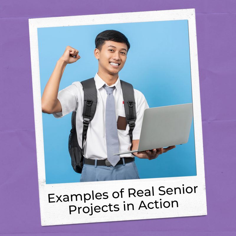 Examples of real senior projects in action that follow the senior project ideas components highlighted in this post.