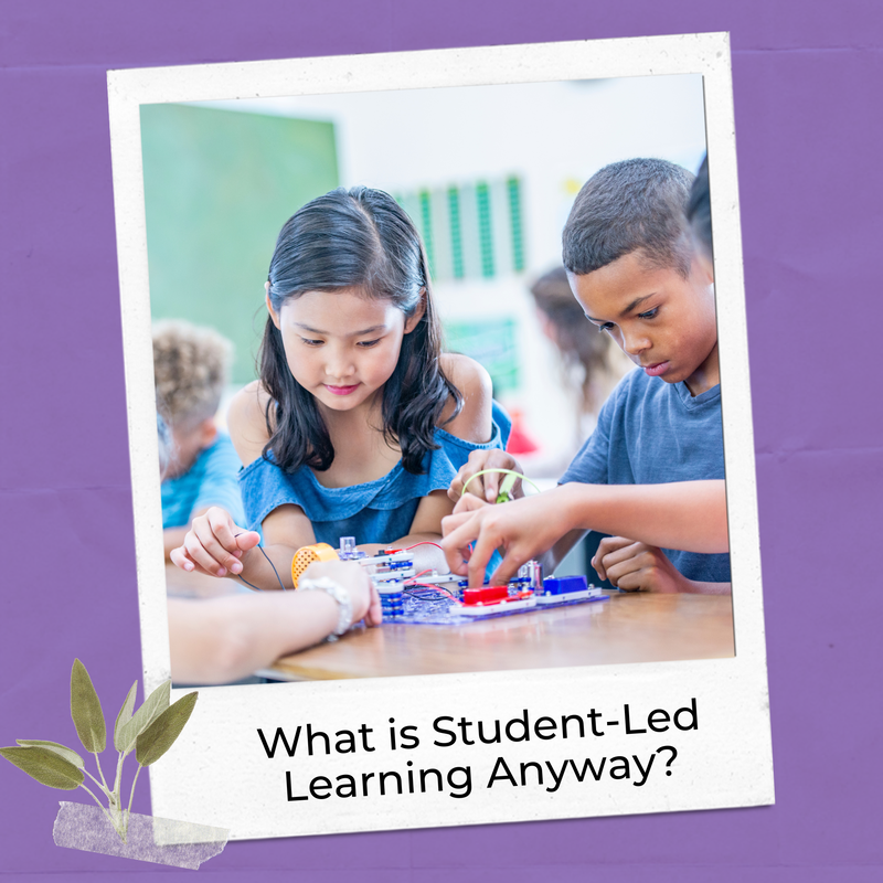 What is student-led learning and how can it be used to make learning personal? 